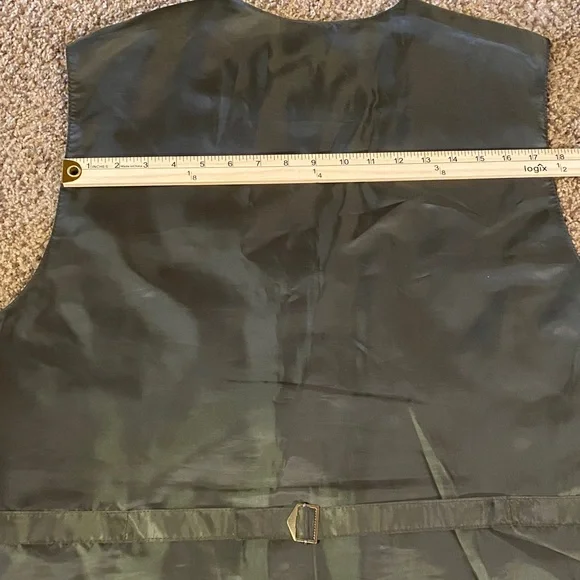Vintage Size XL John Ashford Men's Charcoal Suede Vest - Picture 11 of 11
